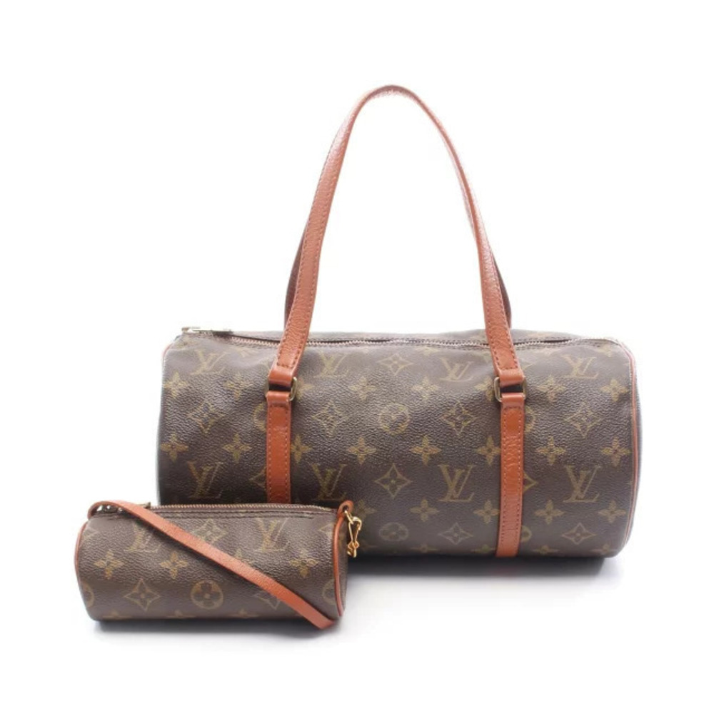 Louis Vuitton Papillon handbag canvas leather Monogram brown